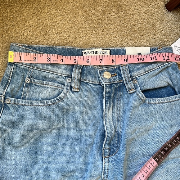 NWT Free People women’s Tinsley Baggy High Rise Jeans Bright Eyes Wash Size 24 - Picture 12 of 16